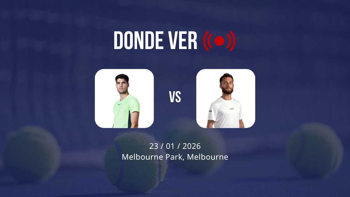 Carlos Alcaraz vs Corentin Moutet hoy en el Open de Australia: horario, canal de TV y cómo ver en directo