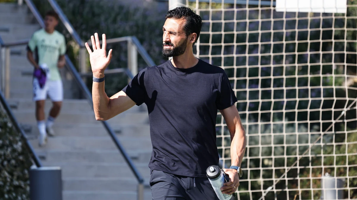 El primer día de Arbeloa como técnico del Real Madrid. Pintus protagonista