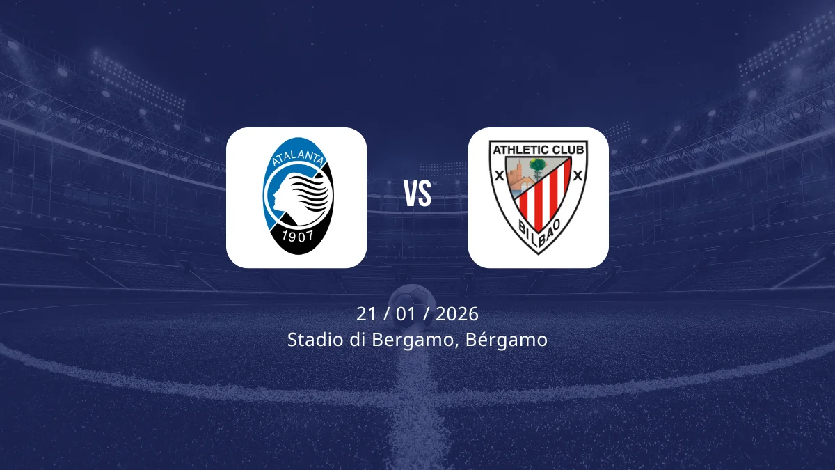 Atalanta vs Athletic Club: Alineaciones, horario y dónde ver