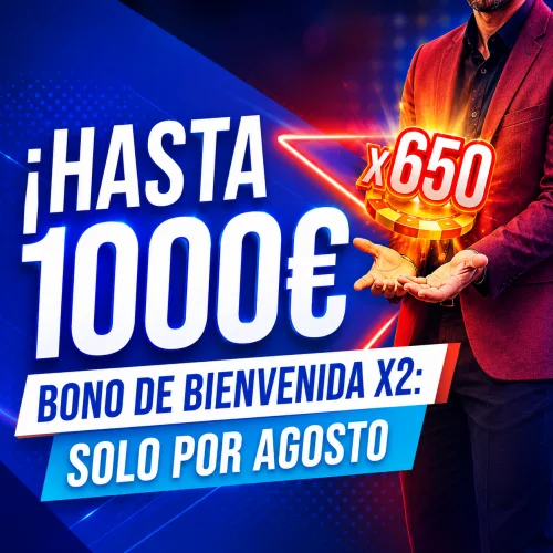 Bono de bienvenida x2 de hasta 1.000€ en OlyBet Casino - ¡Promoción de agosto!