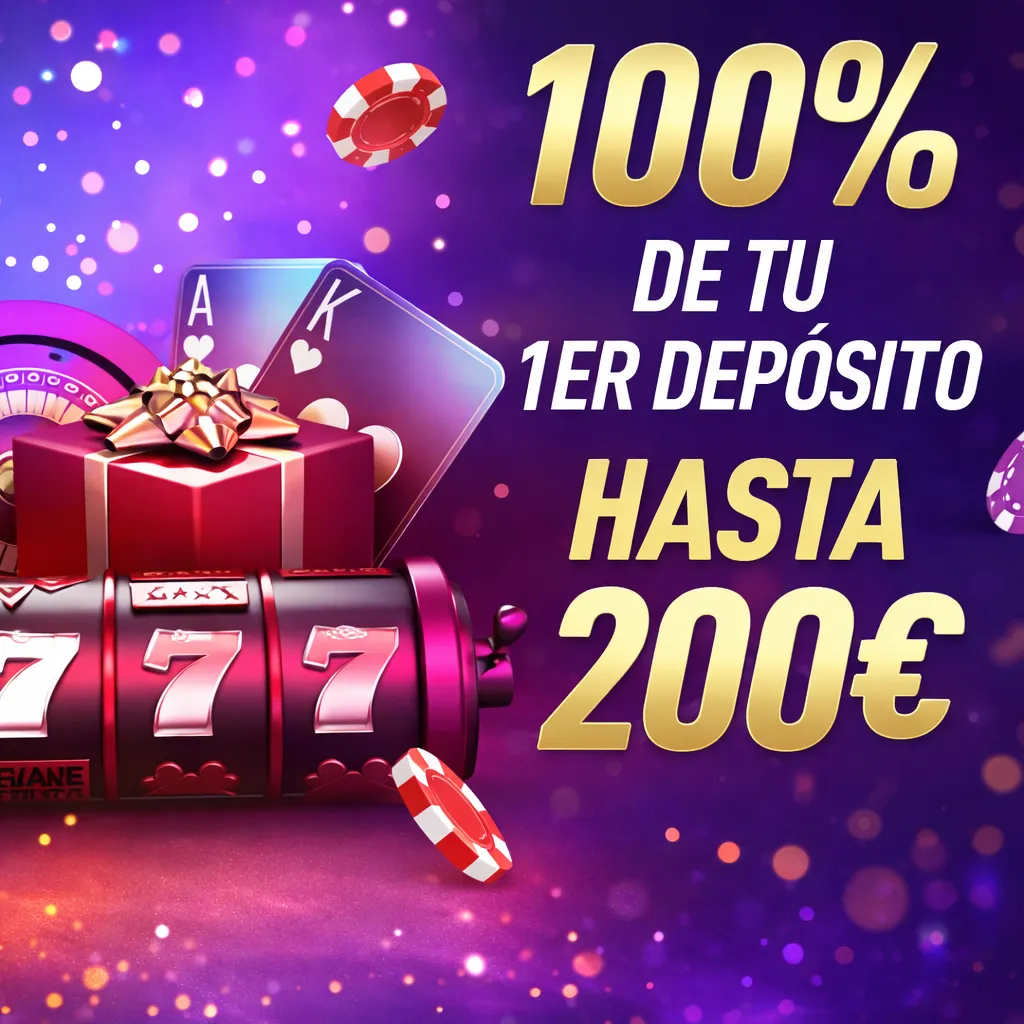 Bono de Bienvenida de Casino: 100% hasta 200€