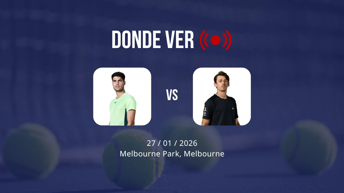 Carlos Alcaraz vs Alex de Miñaur hoy en el Open de Australia: horario, canal de TV y cómo ver en directo