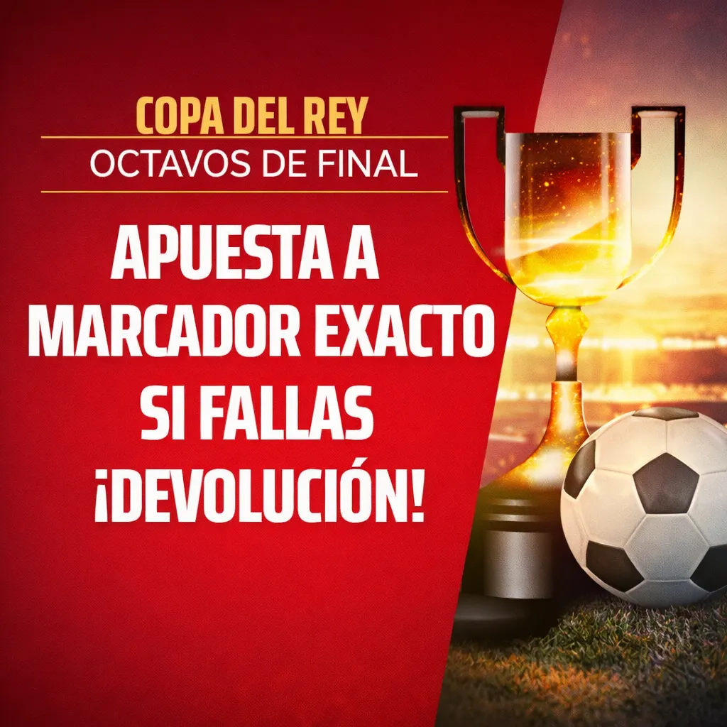 Copa del Rey: Seguro del 50% en tu apuesta a Marcador Correcto