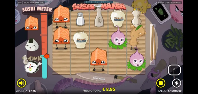 Sushi Mania slot no ofrece opción de compra de bonus, por lo que entrar a las free spins conlleva suerte y esfuerzo.