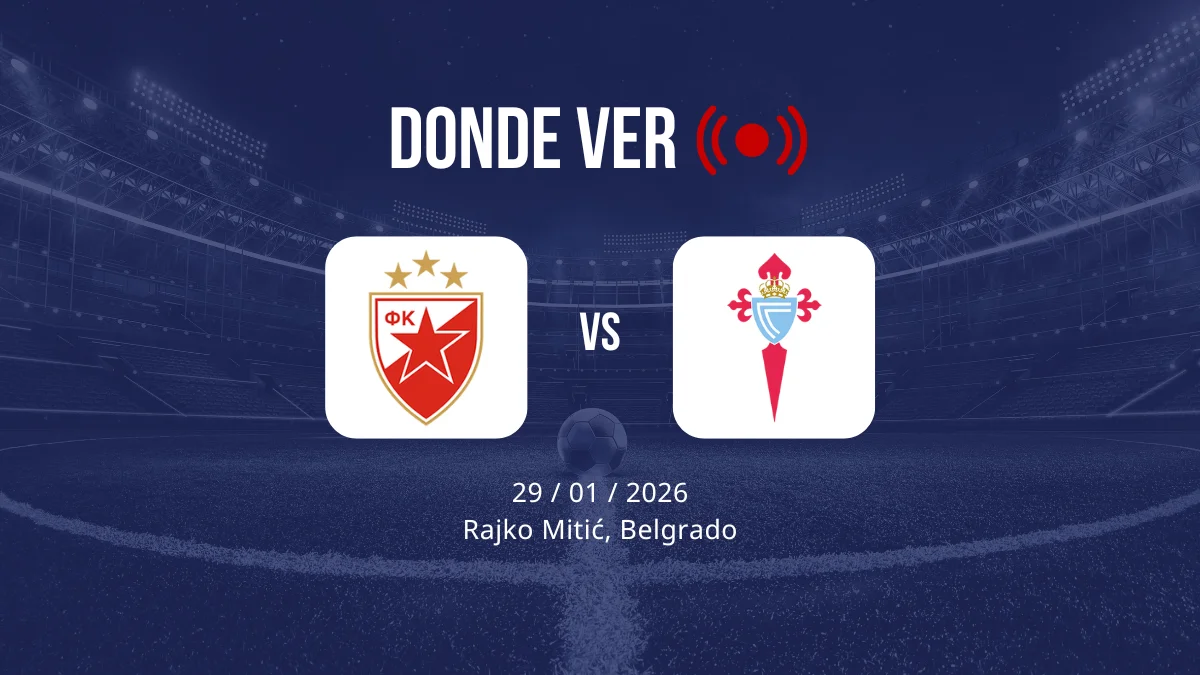 Estrella Roja vs Celta: Alineaciones, horario y dónde ver