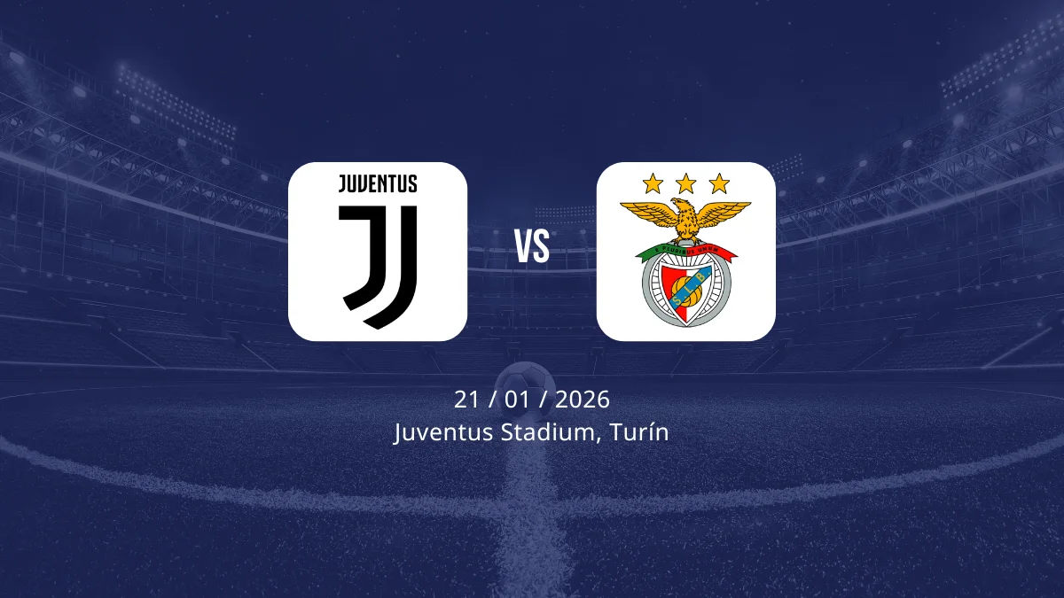 Juventus vs Benfica: Alineaciones, horario y dónde ver