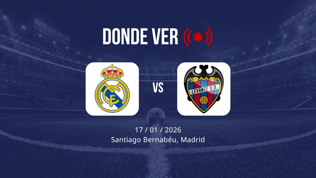 Real Madrid vs Levante: Alineaciones, horario y dónde ver