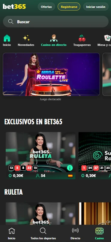casino en vivo bet365
