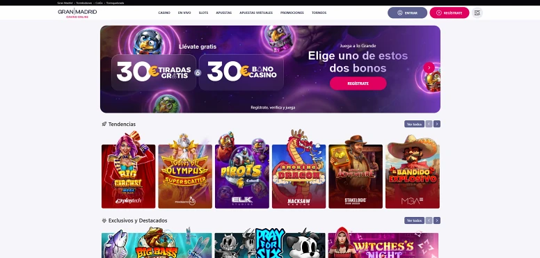 bono sin depósito casino gran madrid online