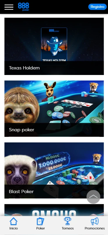 Juegos 888Poker