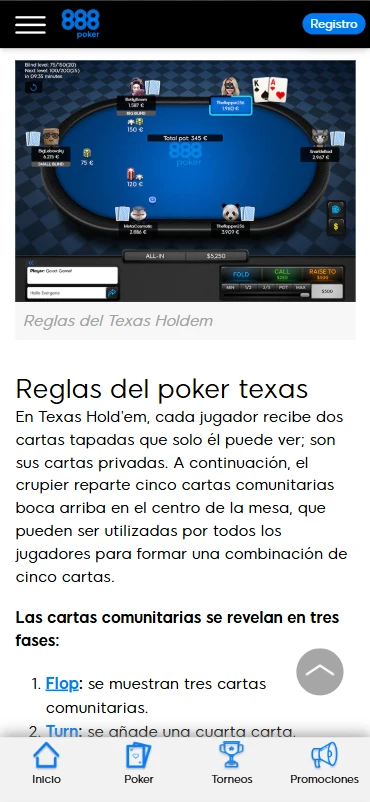 Texas Hold'em 888Poker