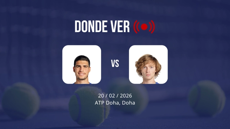 Carlos Alcaraz vs Andrey Rublev hoy en el ATP Doha: horario, canal de TV y cómo ver en directo