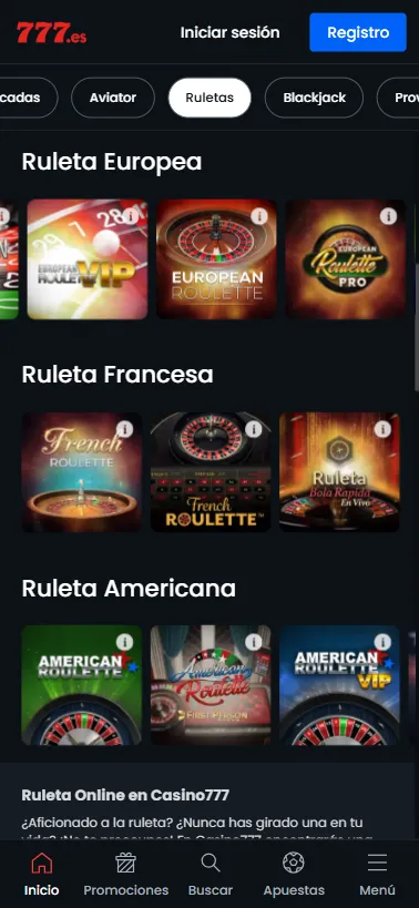 Tenemos disponible para jugar más de 70 ruletas automáticas y con crupier.