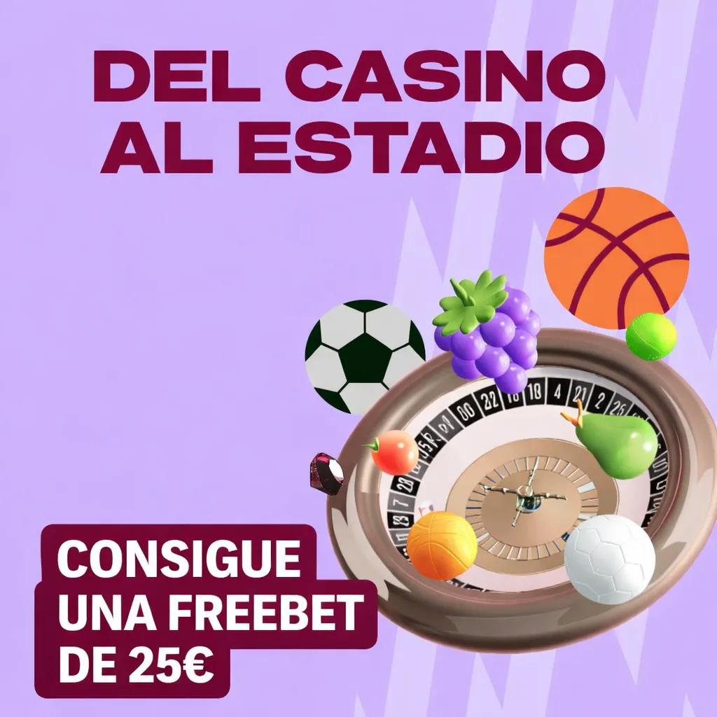 Del Casino al Estadio: Apuesta 200€ en slots y consigue una Freebet de 25€