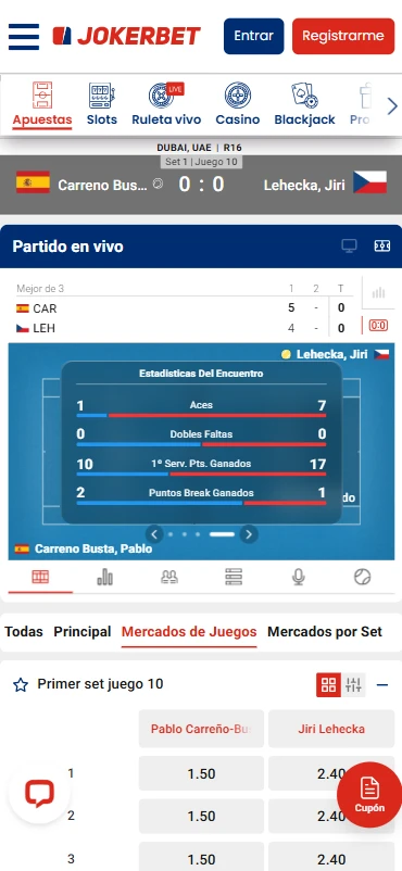 Apuestas en directo JOKERBET