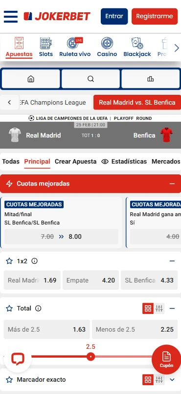 Sportsbook JOKERBET fútbol