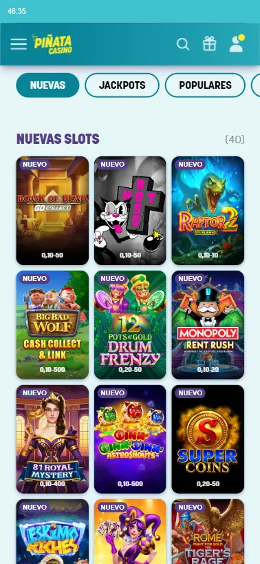 Casiño Piñata es uno de los operadores más nuevos del país, pero con un enorme catálogo de tragaperras.