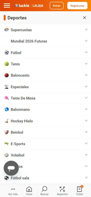 Oferta deportes Luckia APuestas