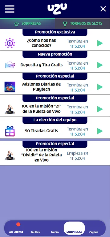 Desde tu cuenta de usuario podrás visualizar las diferentes promociones.
