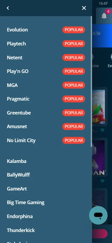 En febrero de 2026 tiene 27 proveedores de juegos de azar, y aumentando.