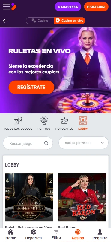 Ruleta en vivo Tonybet
