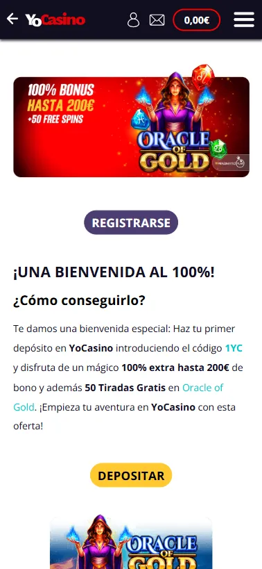 La promoción para nuevos jugadores ofrece 50 tiradas y hasta 200€ por el primer depósito.