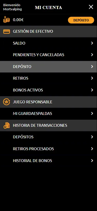 Tenemos un menú sencillo e intuitivo para navegar por nuestro perfil.