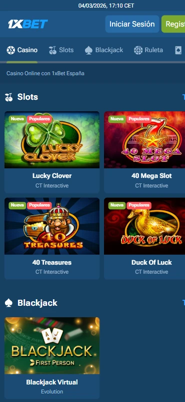 Juegos de casino 1xBet