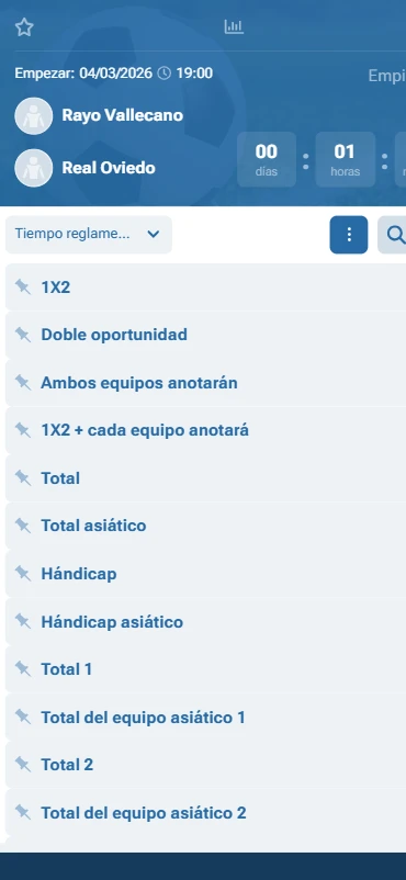 Apuestas fútbol 1xBet