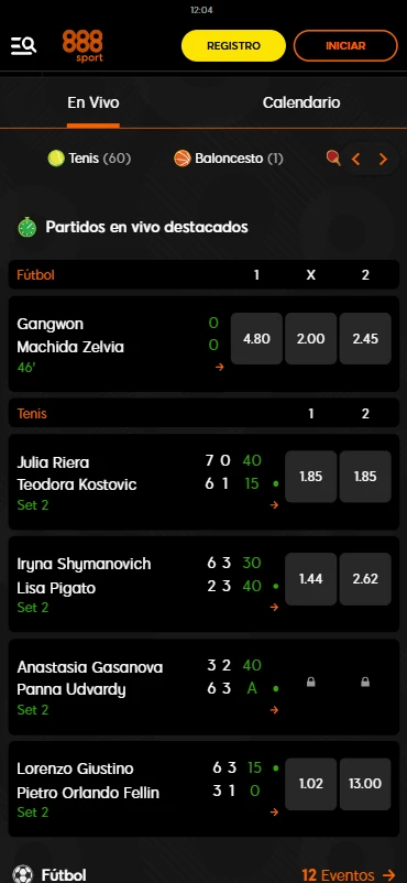 888Sport apuestas en directo