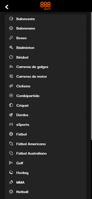 Oferta apuestas 888 Sport