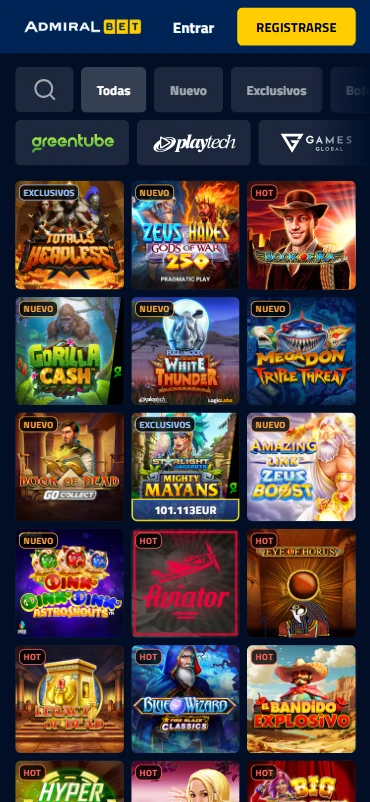 Tragaperras AdmiralBet