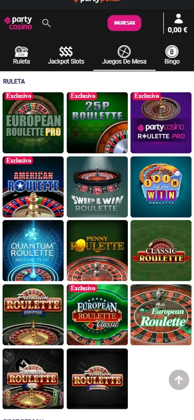 Encuentras más de 4.000 slots, además de ruletas, mesas de blackjack y video poker o video bingo.