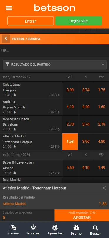 cupon apuestas betsson