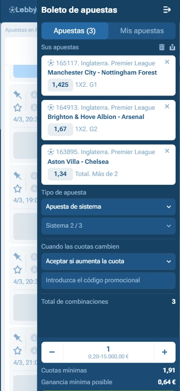 Cupon apuestas 1xBet