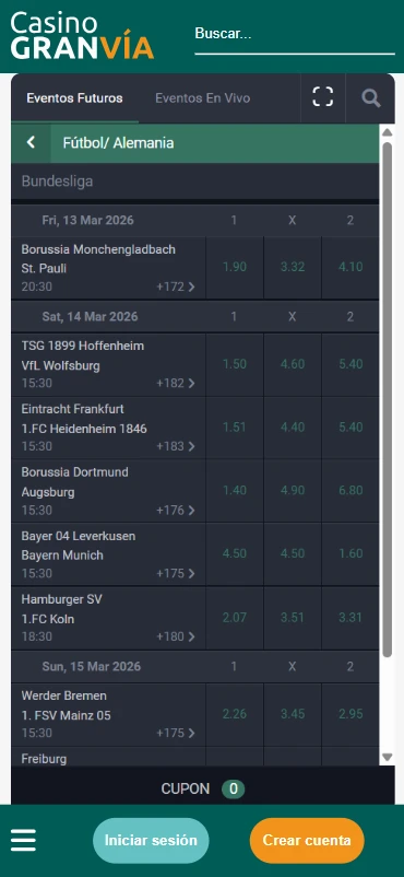 Apuestas Bundesliga CGV