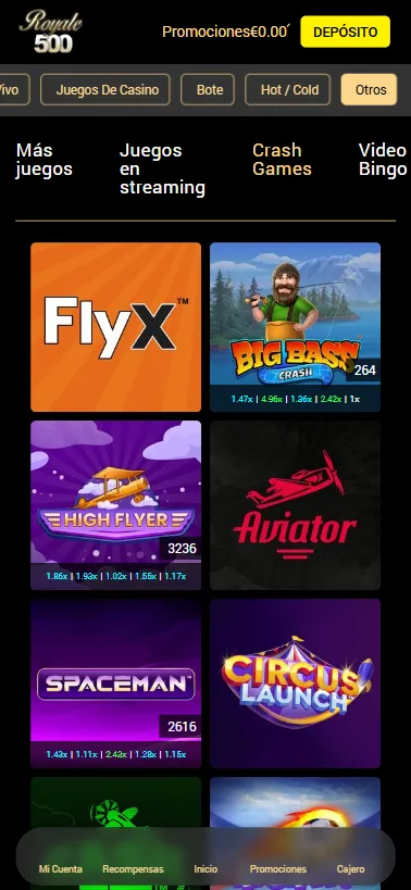 Podemos encontrar una categoría única de Crash Games en cada casino online de Skill On Net.