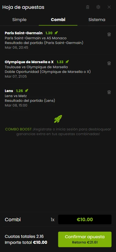 Bet777 apuestas combinadas