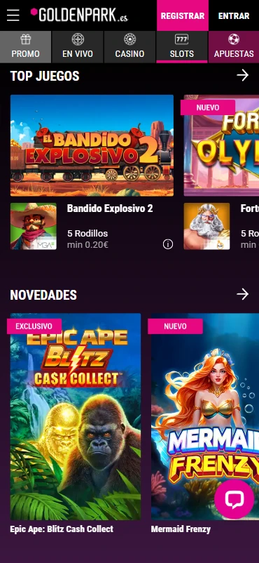 Tragaperras online GoldenPark Casino