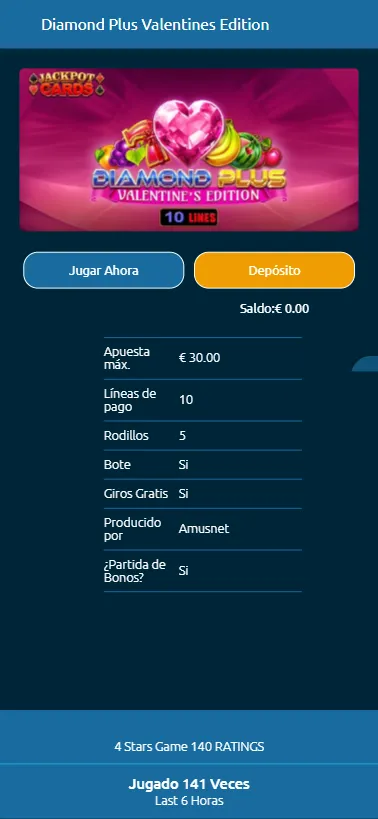 La ficha técnica de las tragaperras ofrece información de valor y una demo antes de apostar.