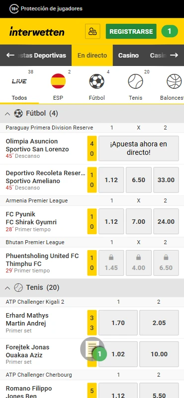 apuestas en vivo interwetten