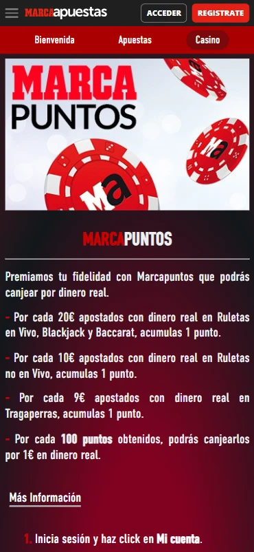 MARCA Casino programa VIP