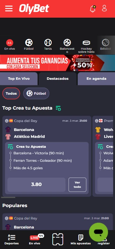 Apuestas Deportivas Olybet.es