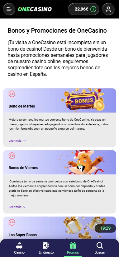 Las promos varían según el día y semana, pudiendo aparecer nuevas ofertas exclusivas.