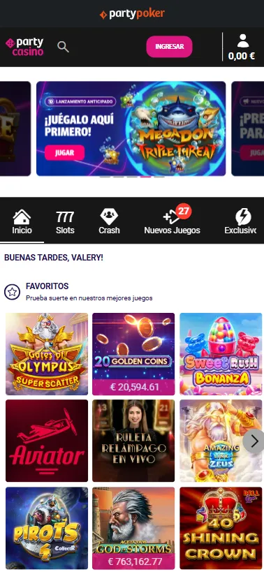 PartyCasino comparte empresa matriz con PartyPoker y bwin.