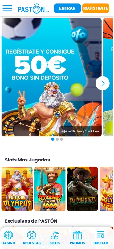 Pastón España apuestas y casino en línea