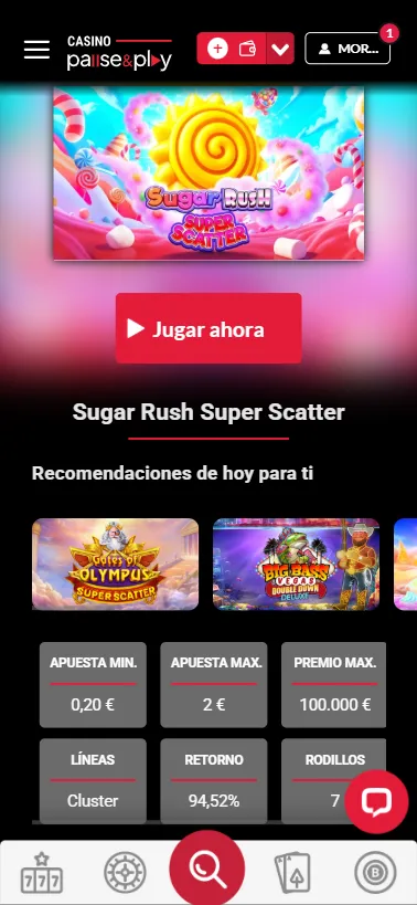 Cada juego permite ver su ficha técnica con información clave antes de jugar.