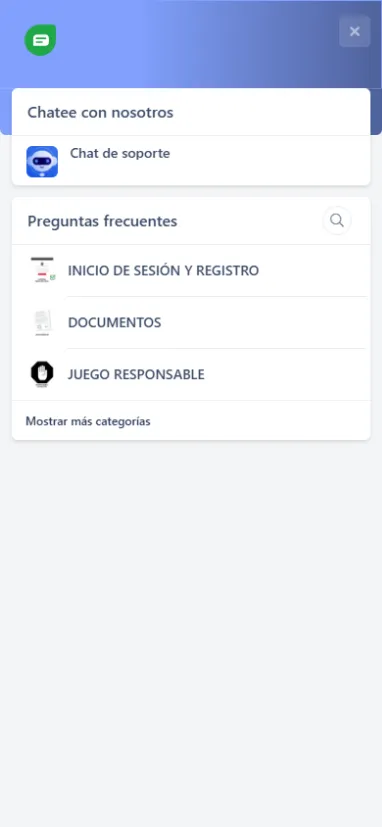 Podemos contactar con el equipo de Play Toro por chat en vivo y correo electrónico.