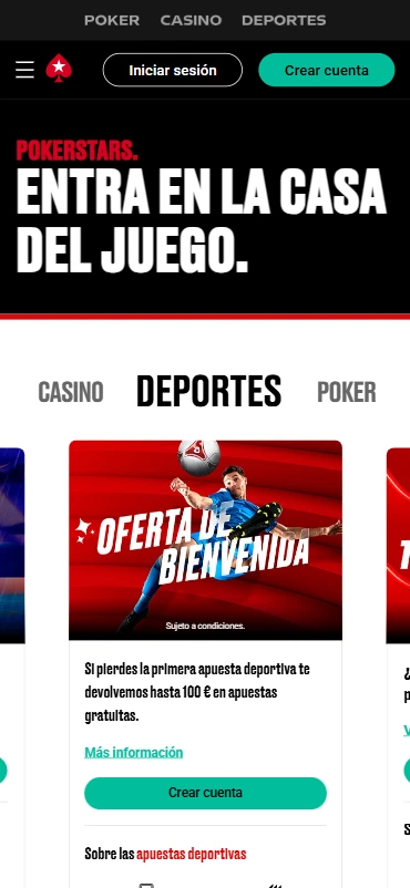PokerStars Poker, Casino y Deportes