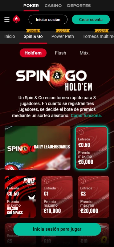 Spin&Go Hold'em Pokerstars